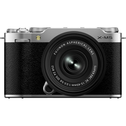Fujifilm X-M5 + 15-45mmレンズ + 32GB SD FUJIFILM X-M5 Mirrorless Camera with XC 15-45mm Lens (Silver)